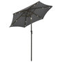 Voir la diapositive 2 : VIDAXL Parasol de jardin avec lumieres LED anthracite aluminium