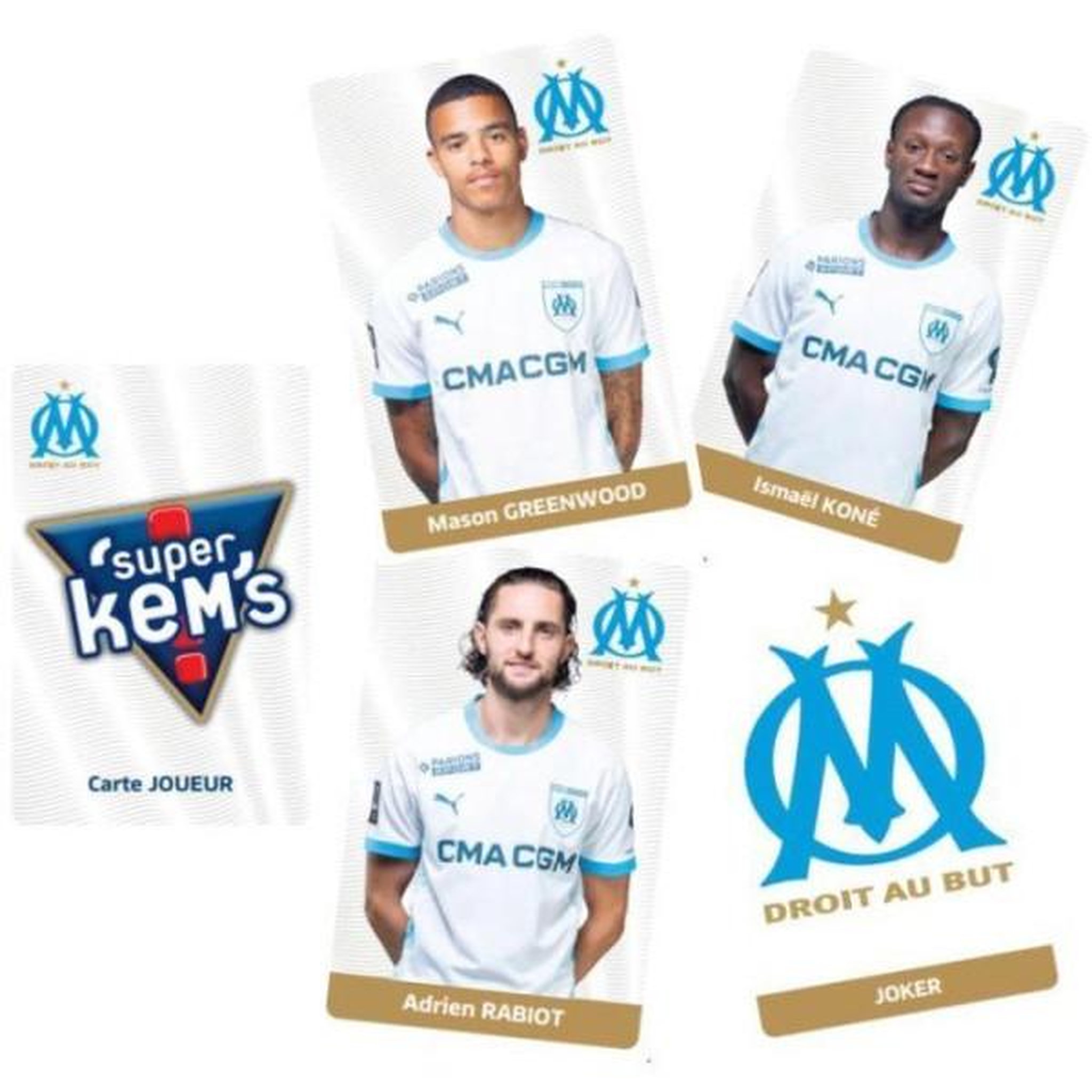 Voir la diapositive 4 : Megableu Jeu de cartes Megableu Super Kems Olympique Marseille