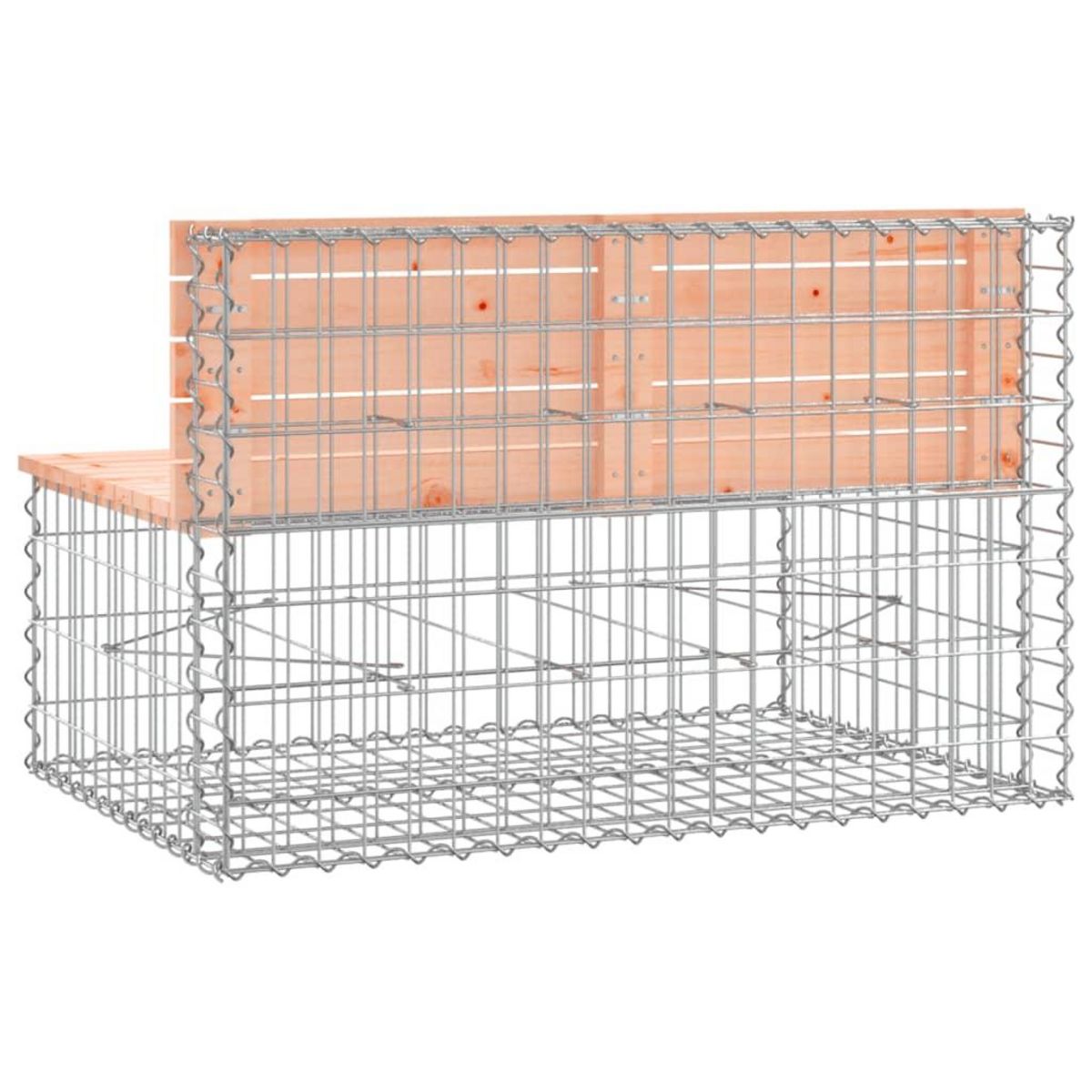 VIDAXL Banc de jardin design gabion 103x70x65cm bois massif de douglas