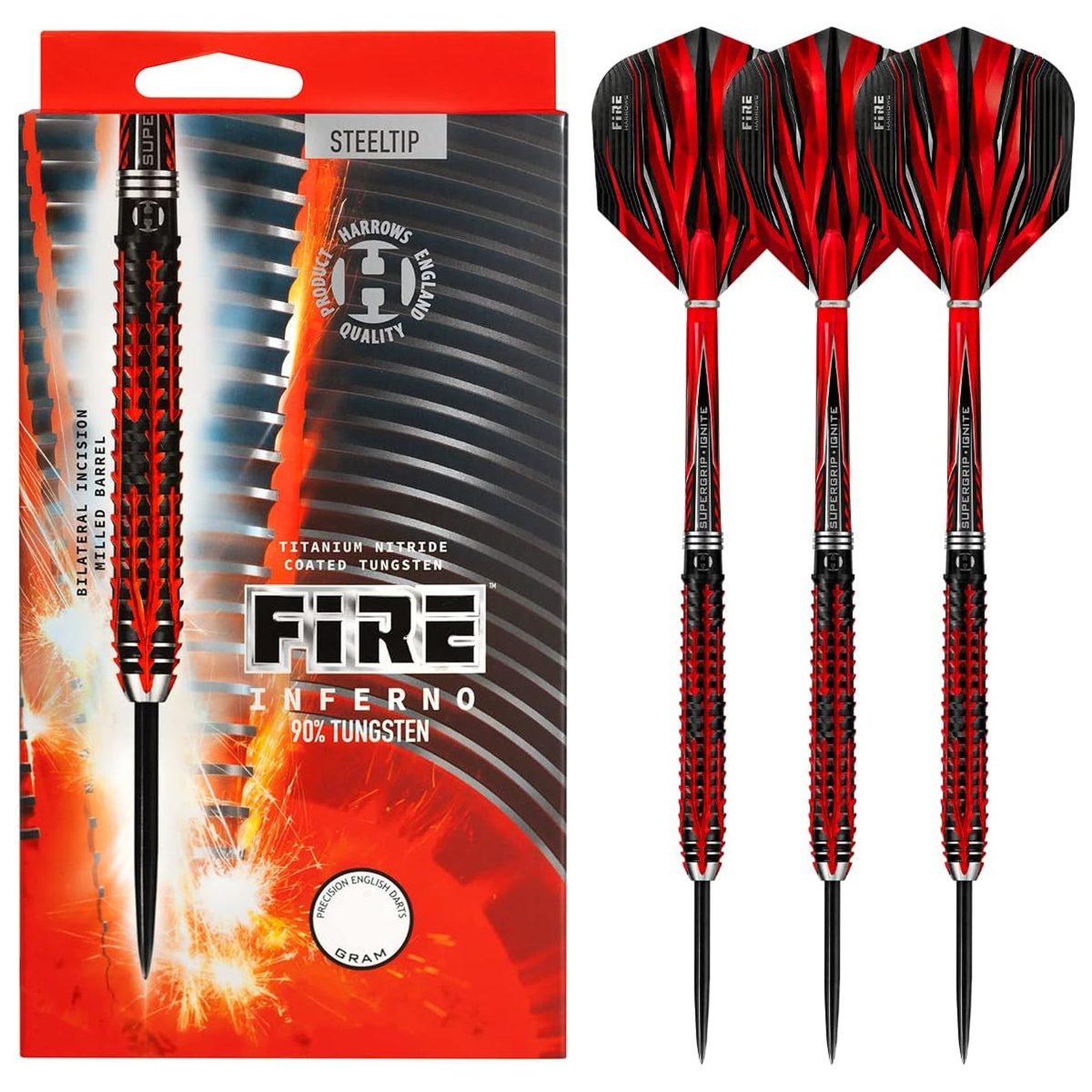 Harrows Fléchettes fire inferno 90 steel 25g r