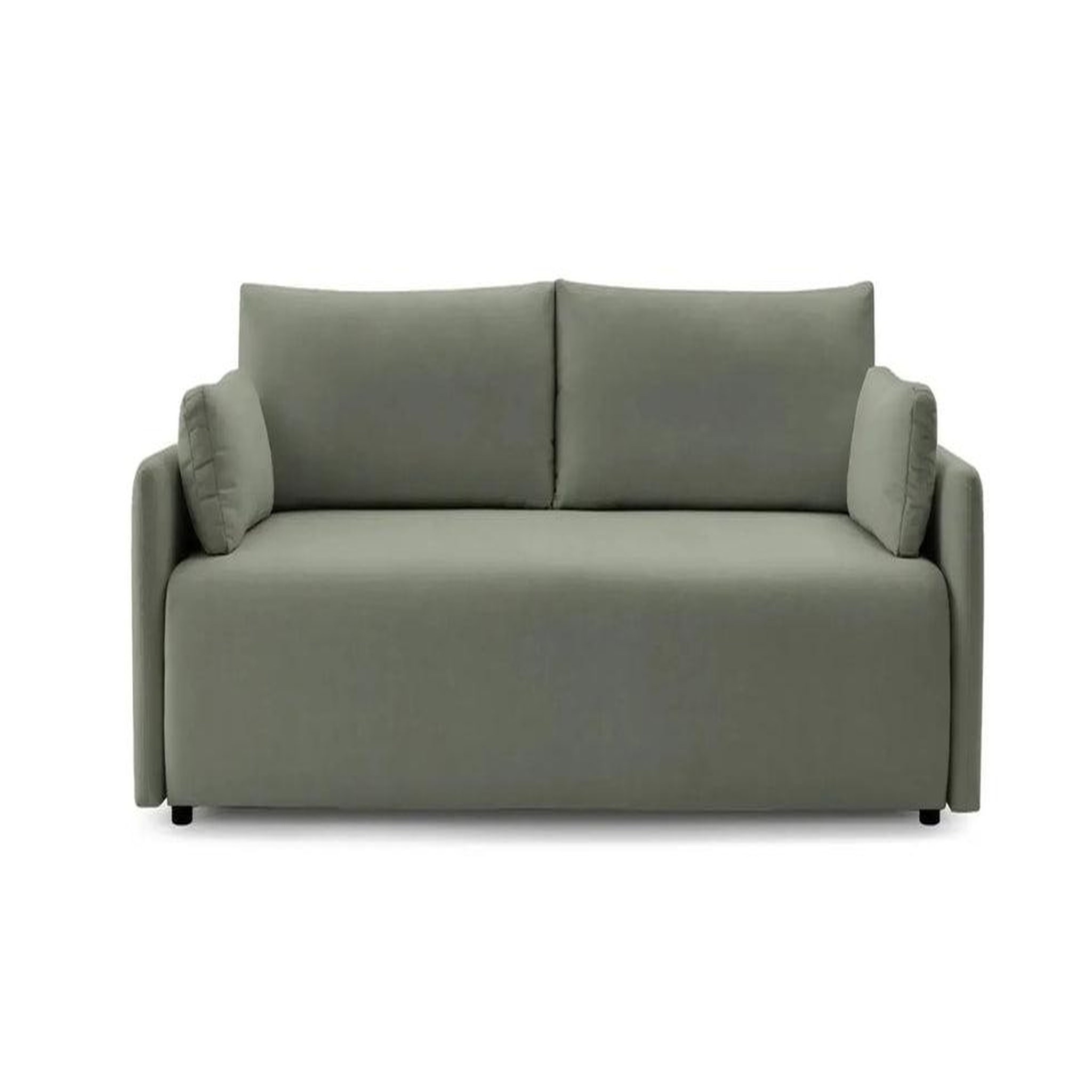 CASANOVA PARIS Axelle - canapé droit convertible tissu lisse. Coloris disponibles : Beige, Bleu, Orange, Gris, Marron, Vert