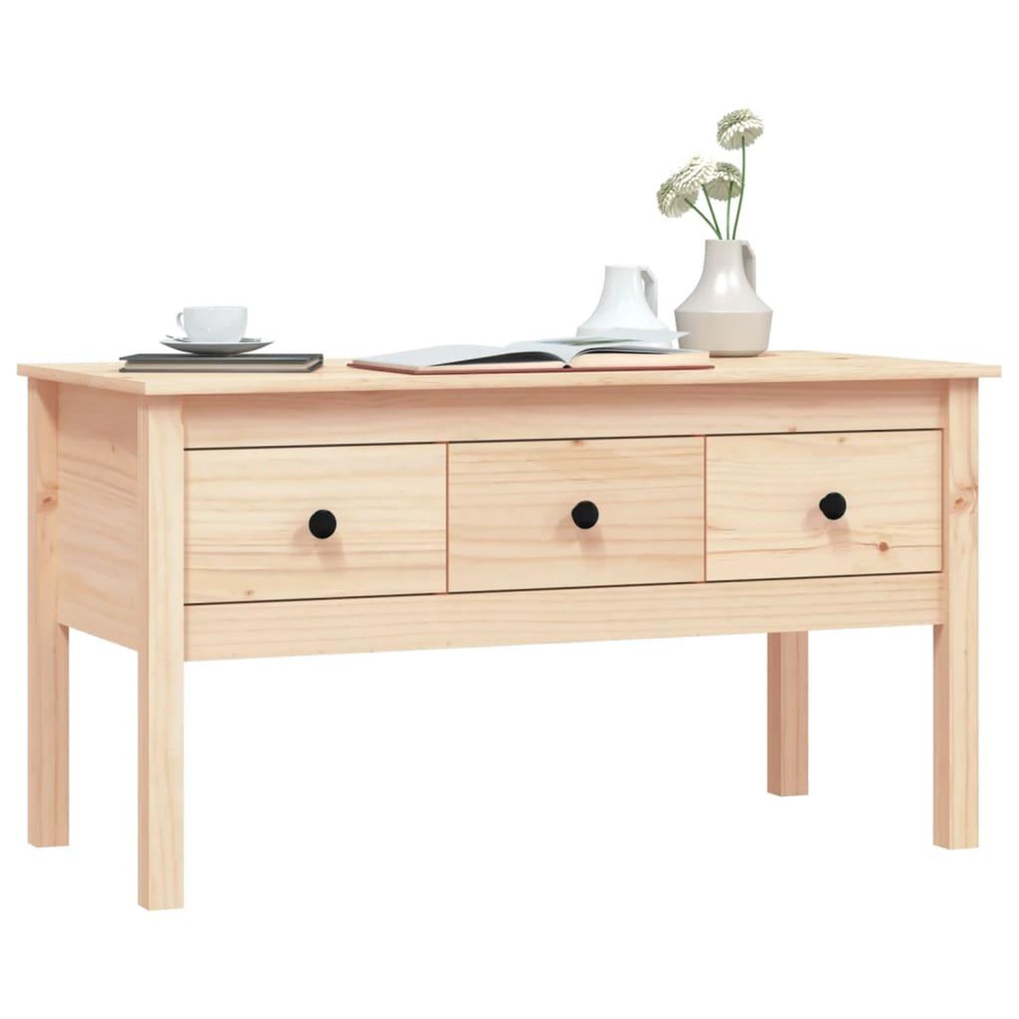 Voir la diapositive 4 : VIDAXL Table basse 102x49x55 cm Bois massif de pin