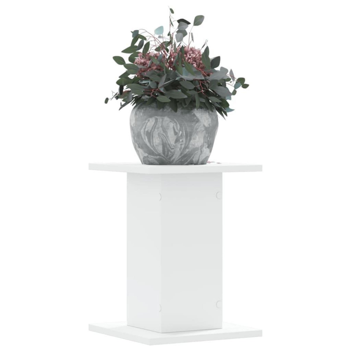 VIDAXL Supports pour plantes 2 pcs blanc 30x30x40 cm bois d'ingenierie