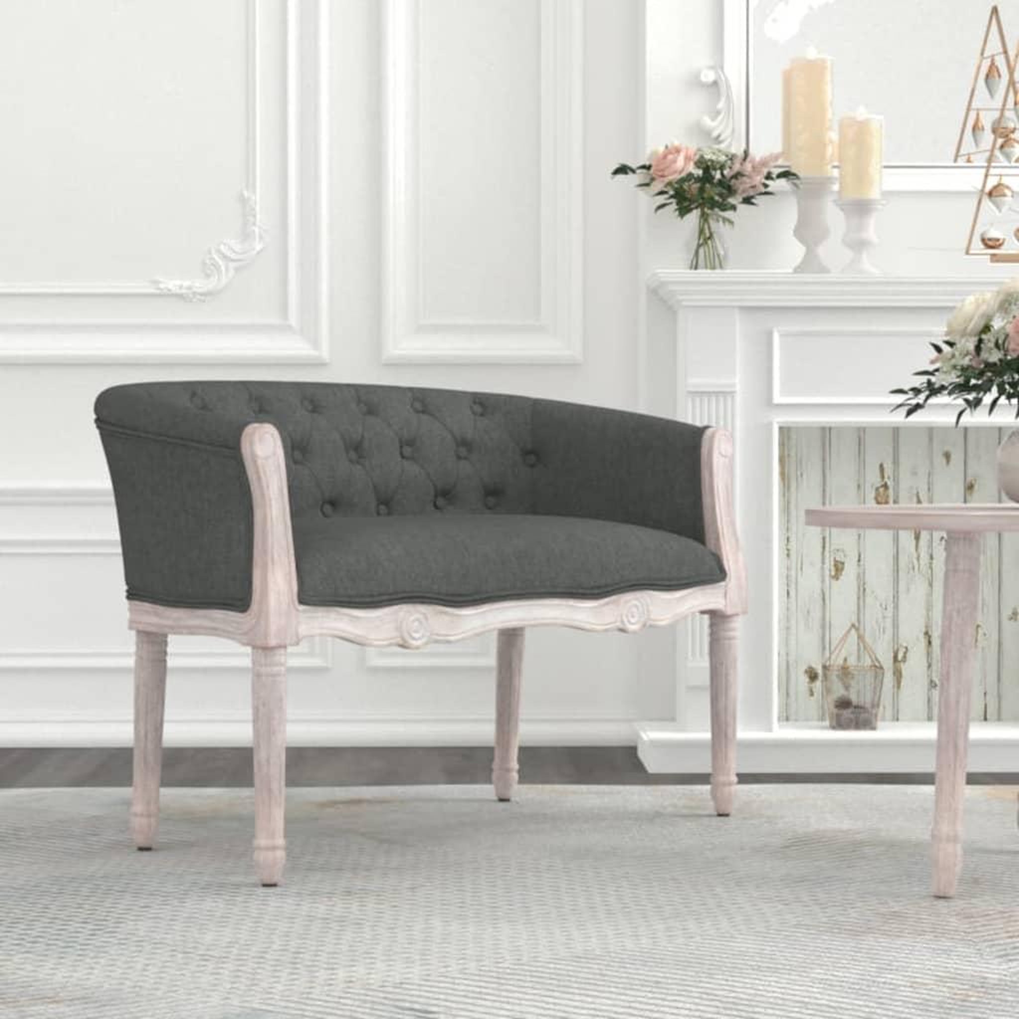 Voir la diapositive 1 : VIDAXL Banc Gris fonce 98x56x69 cm Tissu