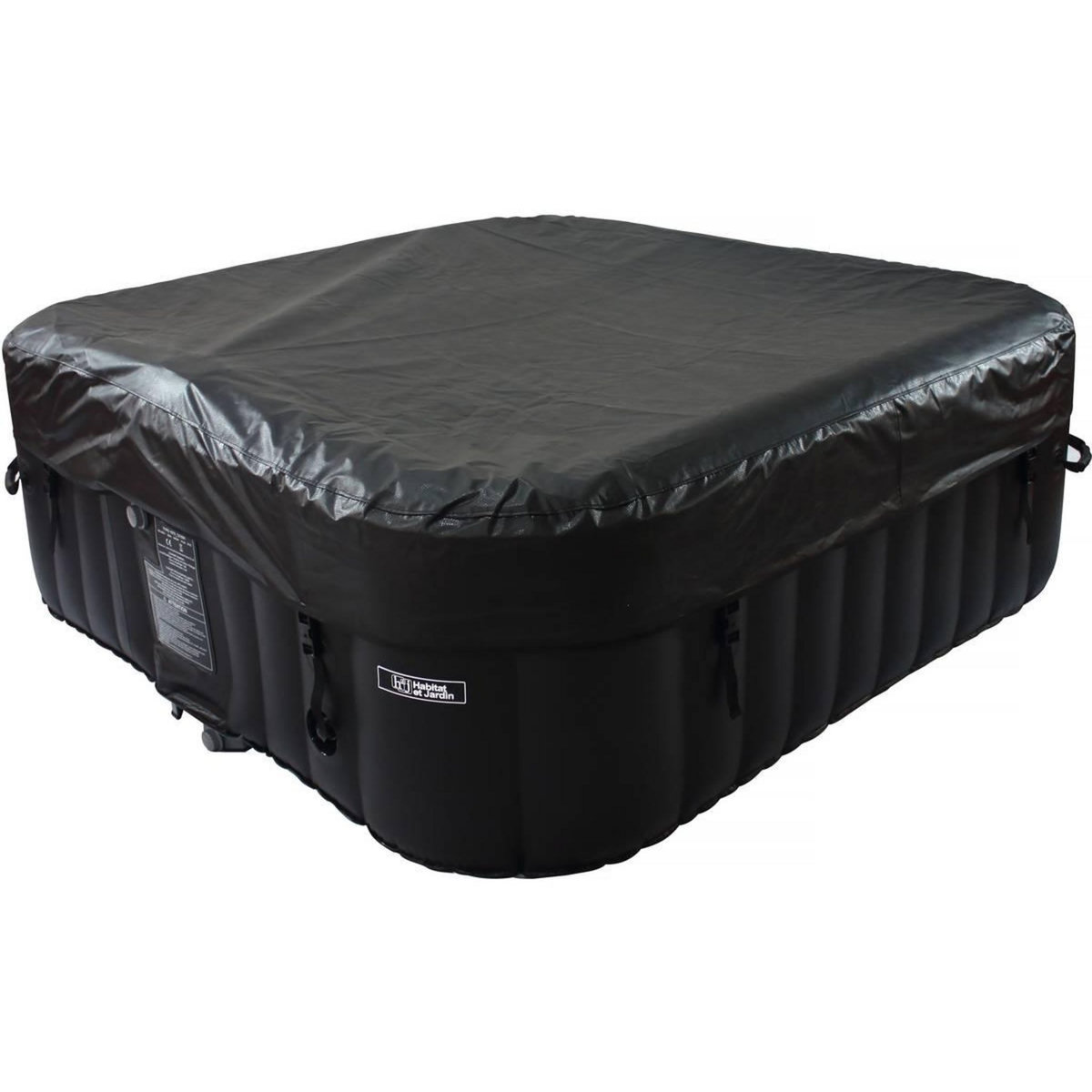 Habitat et Jardin Spa gonflable avec cercle flottant LED  Nice  - 6 places - Gris/Noir