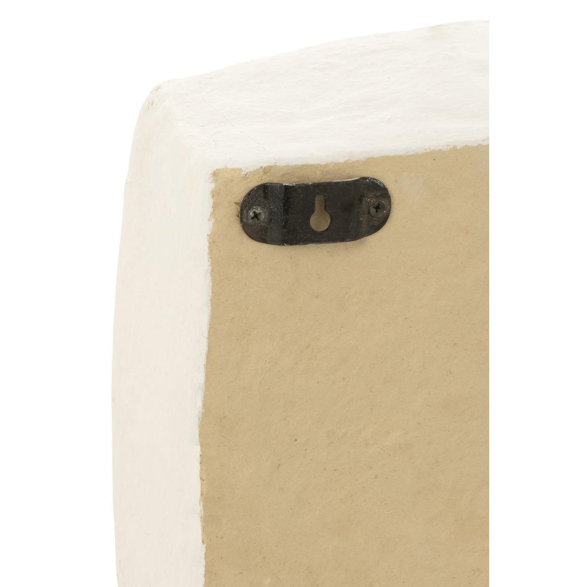 Voir la diapositive 3 : J-LINE Étagère murale en papier mâché  flint  45cm blanc