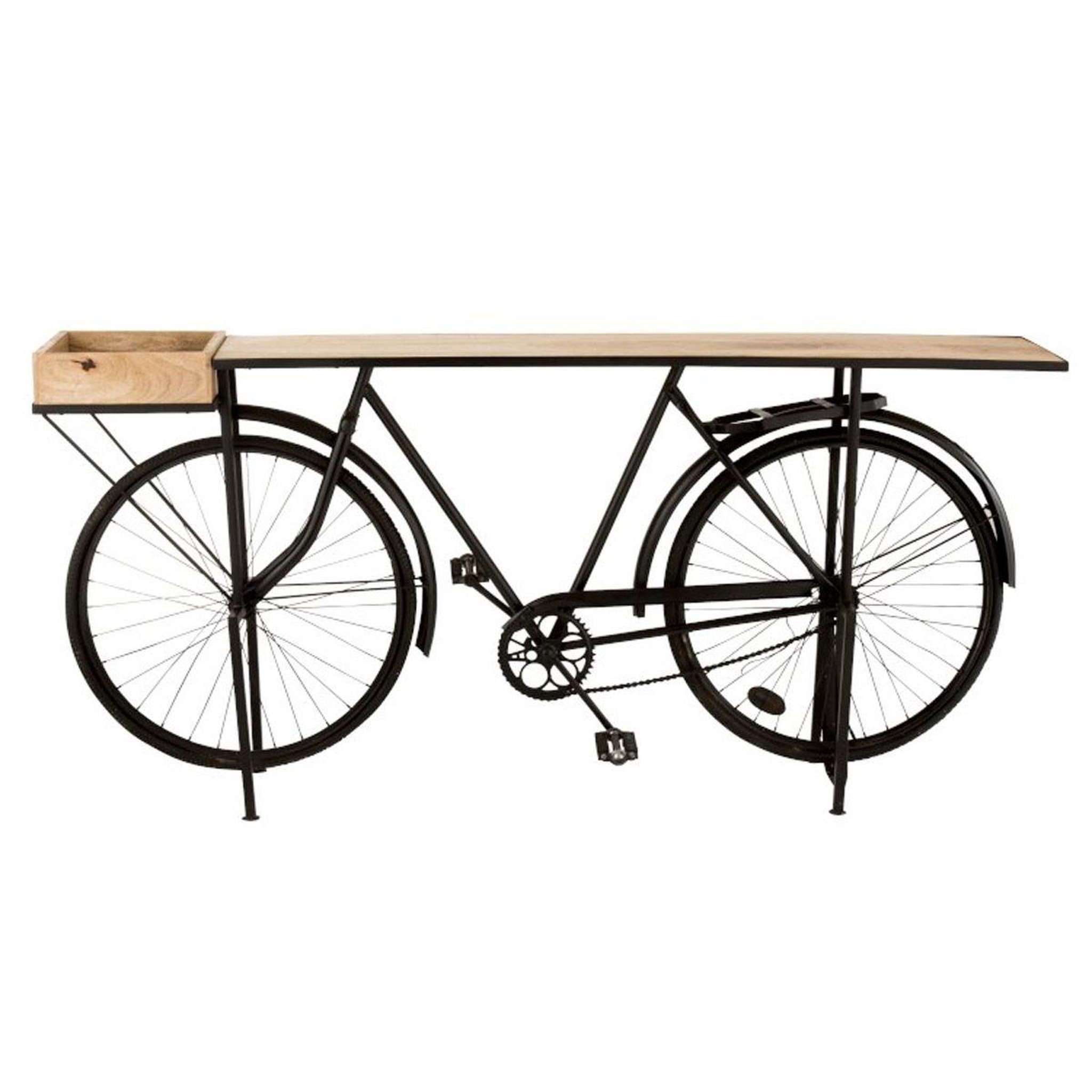 Voir la diapositive 2 : J-LINE Console en métal & bois  vélo  190cm noir