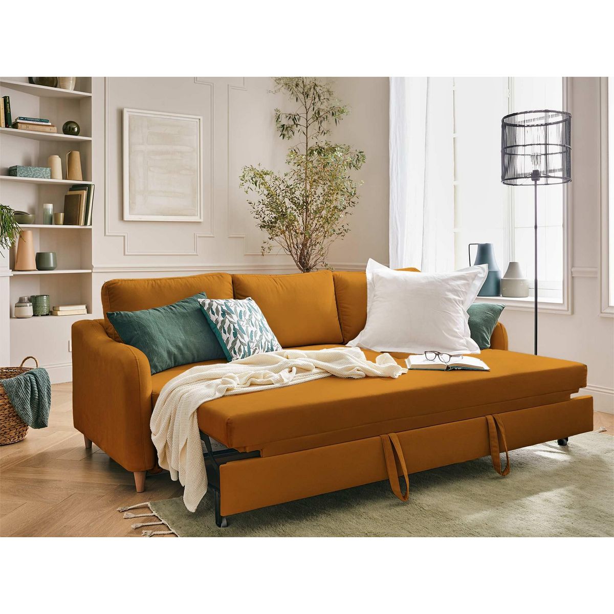 LISA DESIGN Will - canapé 3 places - convertible - en tissu