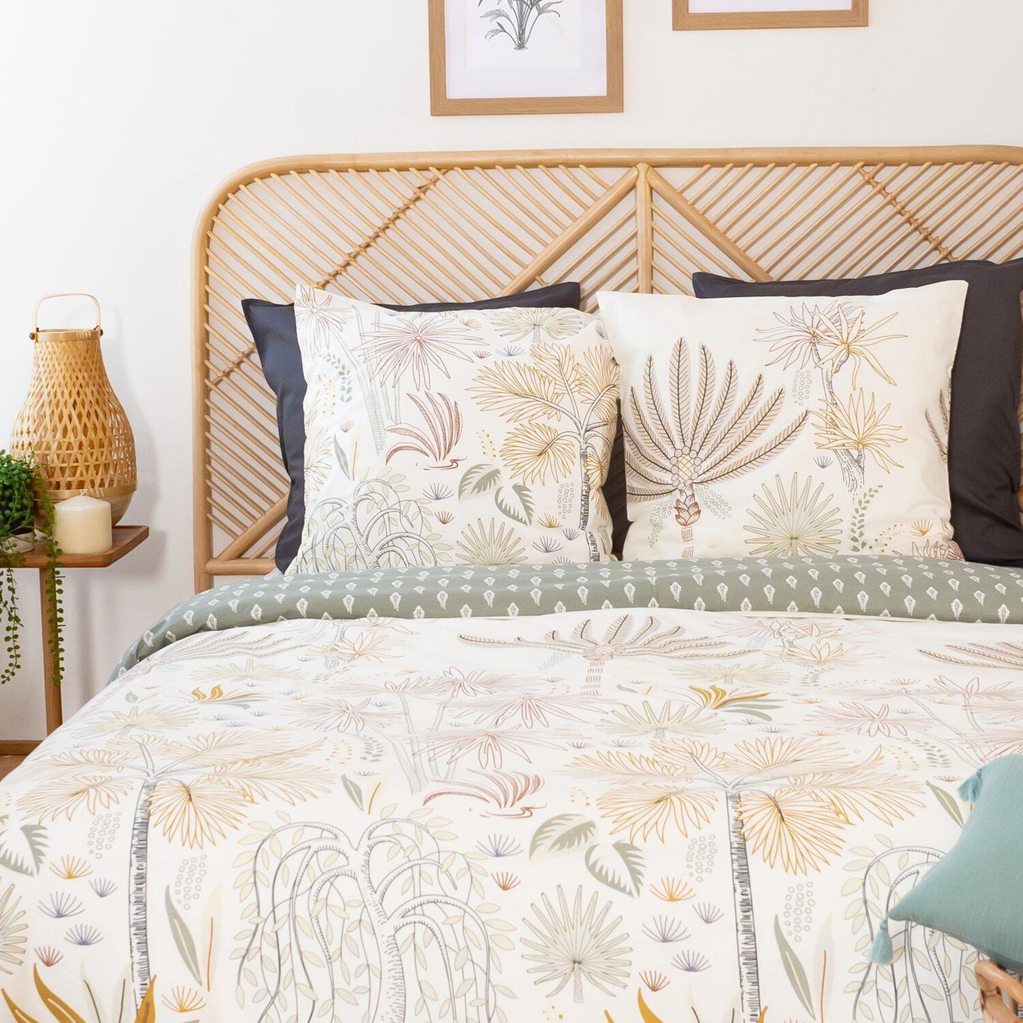 Voir la diapositive 2 : Home collection Parure housse de couette 100% coton 57fils tinguelie