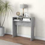 VIDAXL Table console gris beton 78x30x80 cm bois d'ingenierie