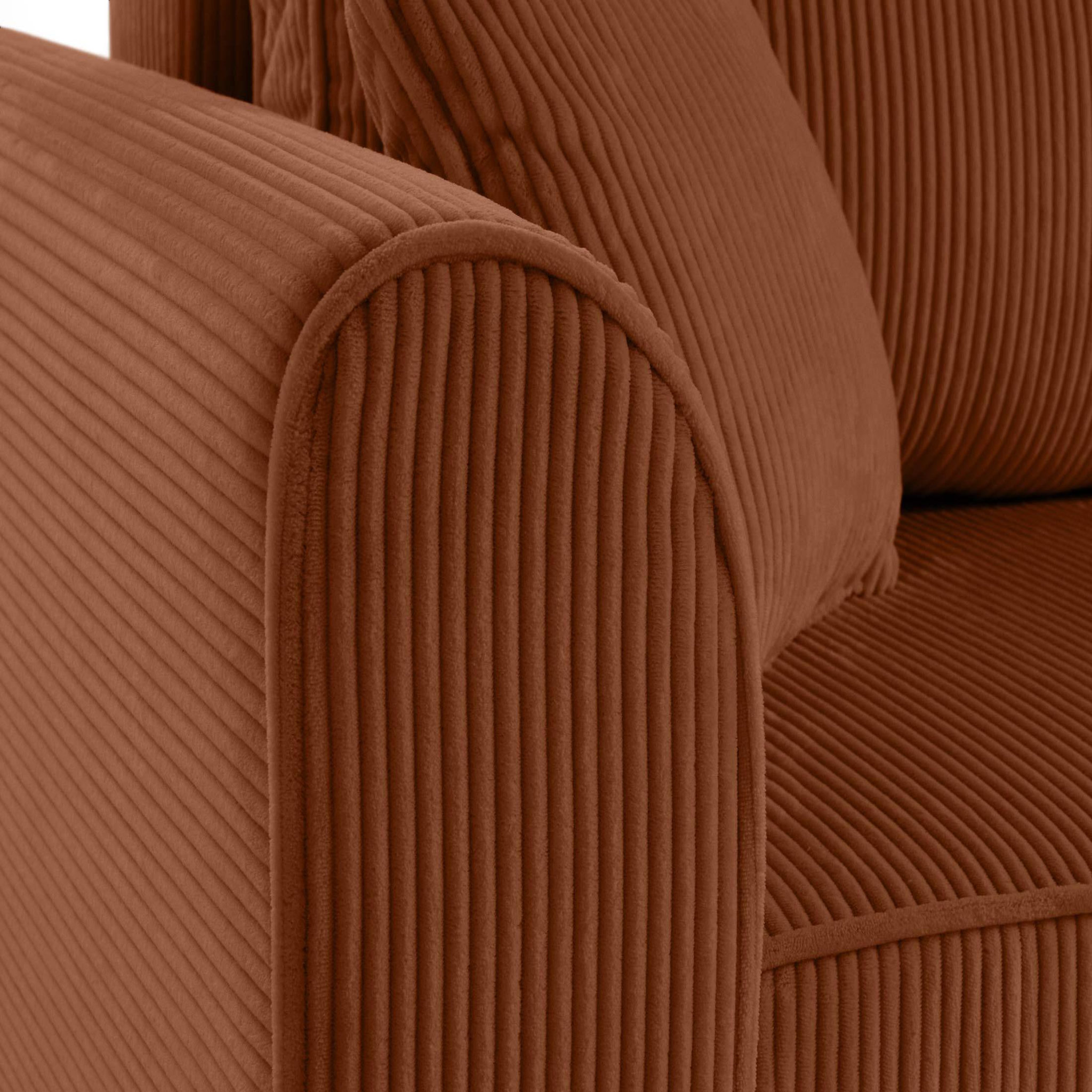 Voir la diapositive 5 : BEST MOBILIER Saphir - canapé d'angle réversible 4 places - convertible avec coffre - en velours côtelé