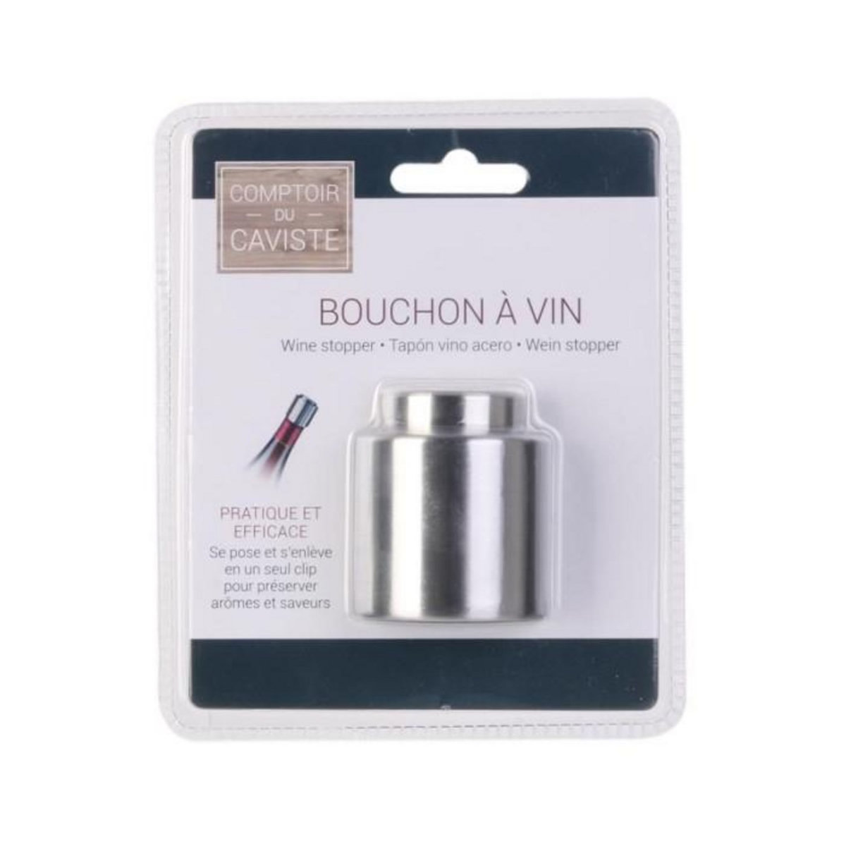 Paris Prix Bouchon à Vin en Acier  Bouteille  4cm Argent