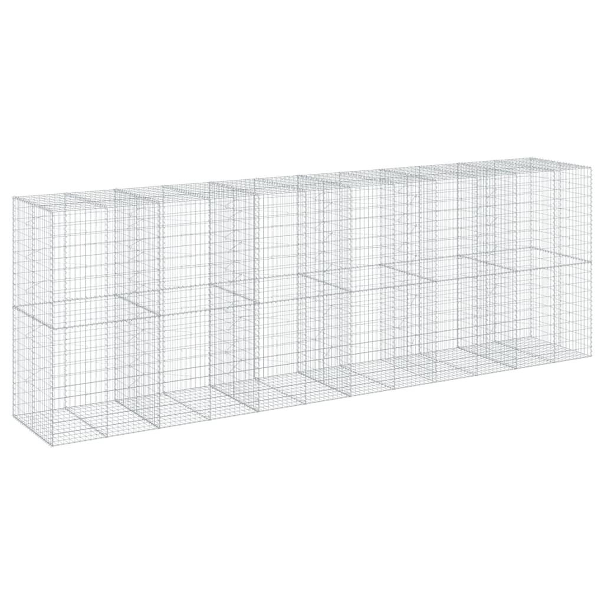 Voir la diapositive 5 : VIDAXL Panier gabion avec couvercle 600x100x200 cm fer galvanise