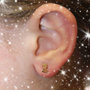 Voir la diapositive 2 : L'ATELIER D'AZUR Boucles d'Oreilles Chiens - Or Jaune - Enfant