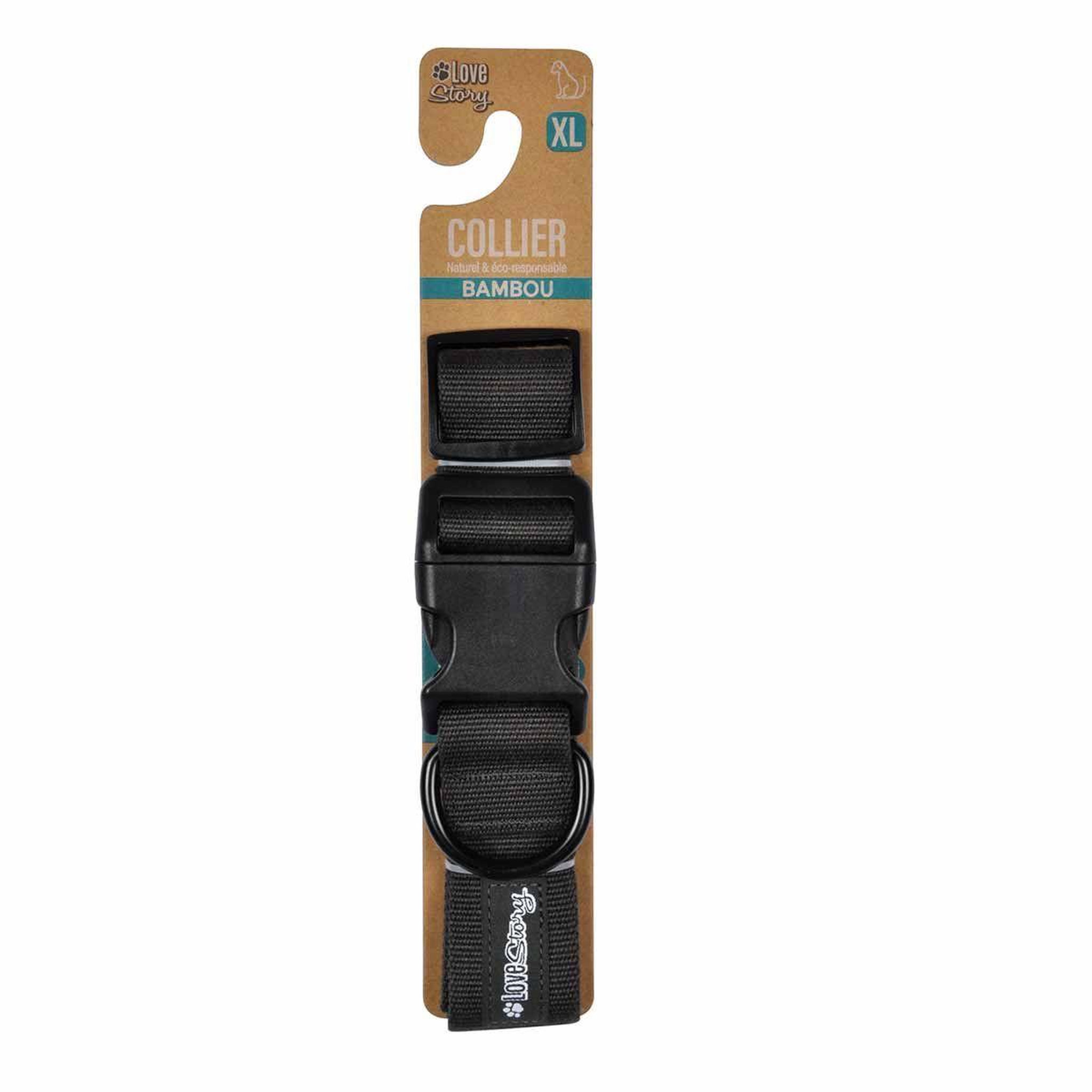 Voir la diapositive 2 : HOMEA Collier pour animaux  réglable  70cm anthracite