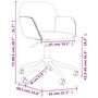 Voir la diapositive 6 : VIDAXL Chaise pivotante de bureau Gris fonce Tissu