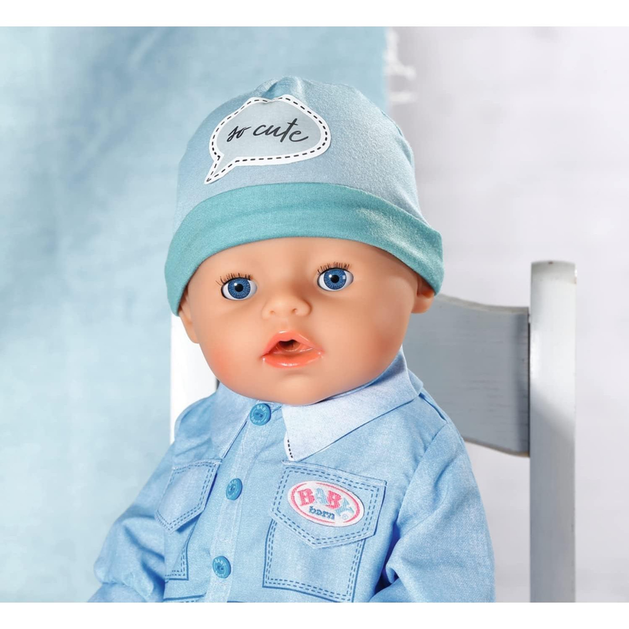 Voir la diapositive 2 : Zapf Creation Baby born Deluxe Combinaison en jean pour poupée 43cm