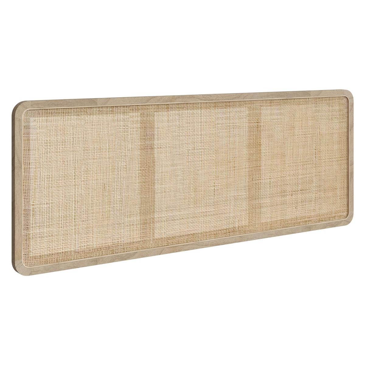 Rendez vous déco Tête de lit à suspendre en bois et cannage 140 cm - Khao