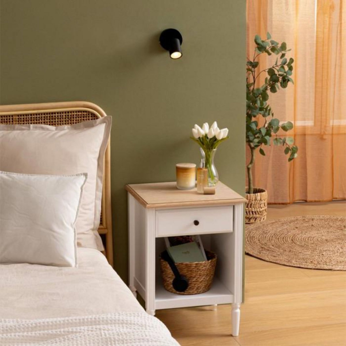 ATMOSPHERA Applique Murale Orientable en Métal  Vico  14cm Noir