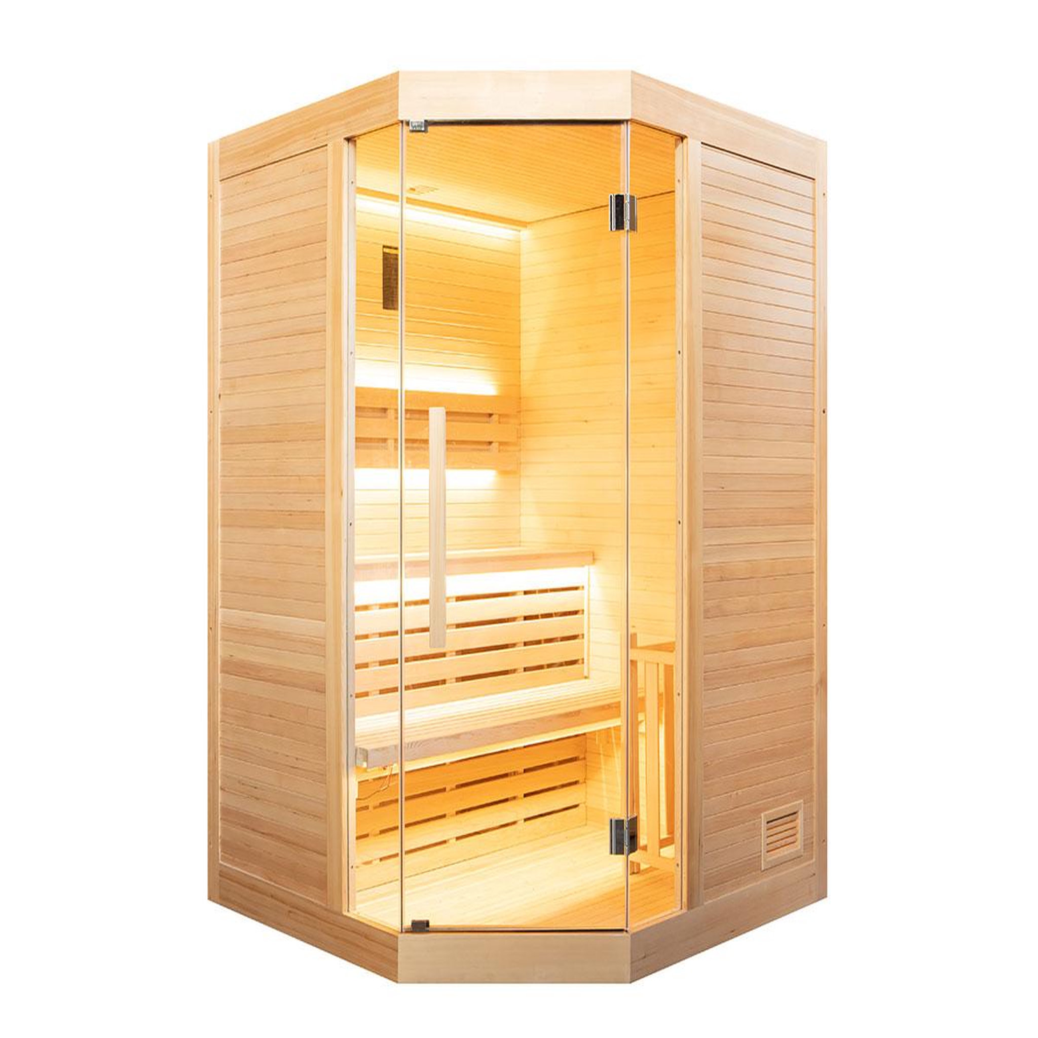 Voir la diapositive 2 : France Sauna Sauna traditionnel Sense 3 places angulaire - France Sauna