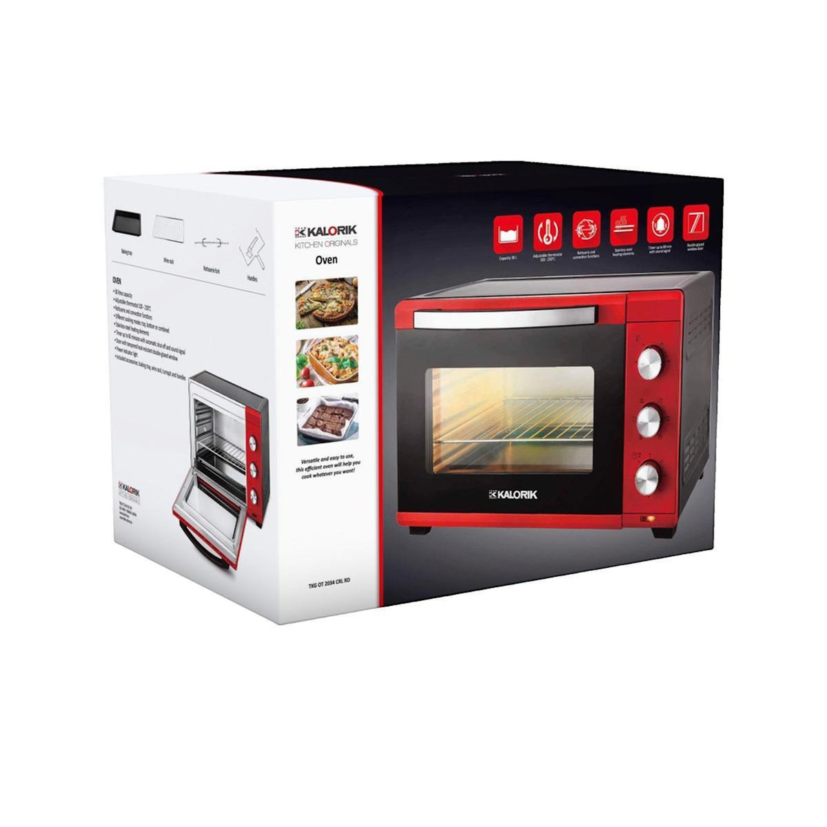 TKG Mini four Kalorik TKG Team avec rôtisserie rouge