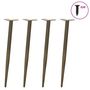 Voir la diapositive 3 : VIDAXL Pieds de table basse forme conique 4 pcs acier naturel 72-73 cm