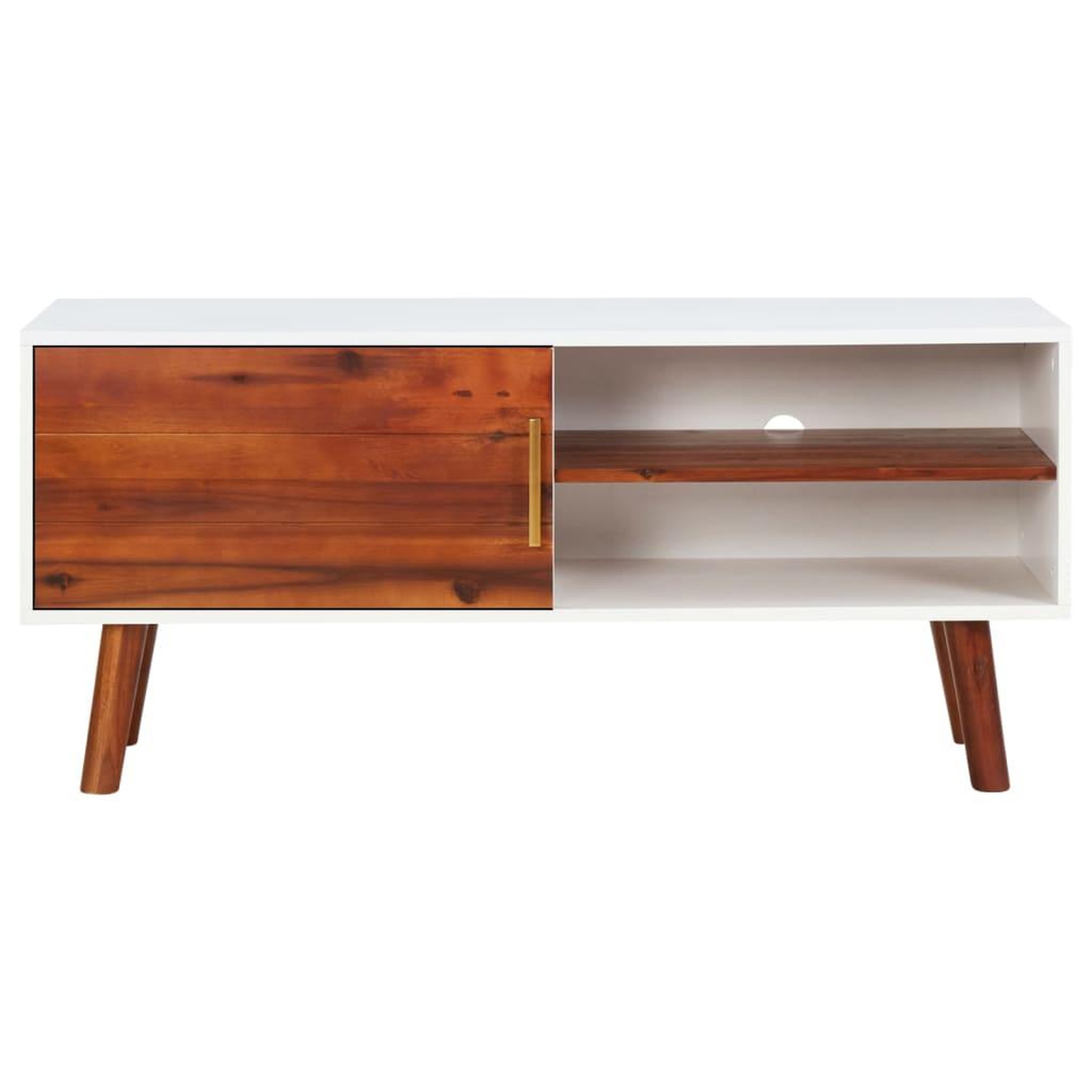 Voir la diapositive 3 : VIDAXL Meuble TV 110x35x50 cm Bois d'acacia solide et MDF