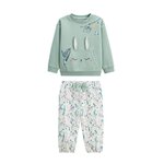 Petit Béguin Ensemble enfant sweat et pantalon en molleton Misscerise. Coloris disponibles : Bleu