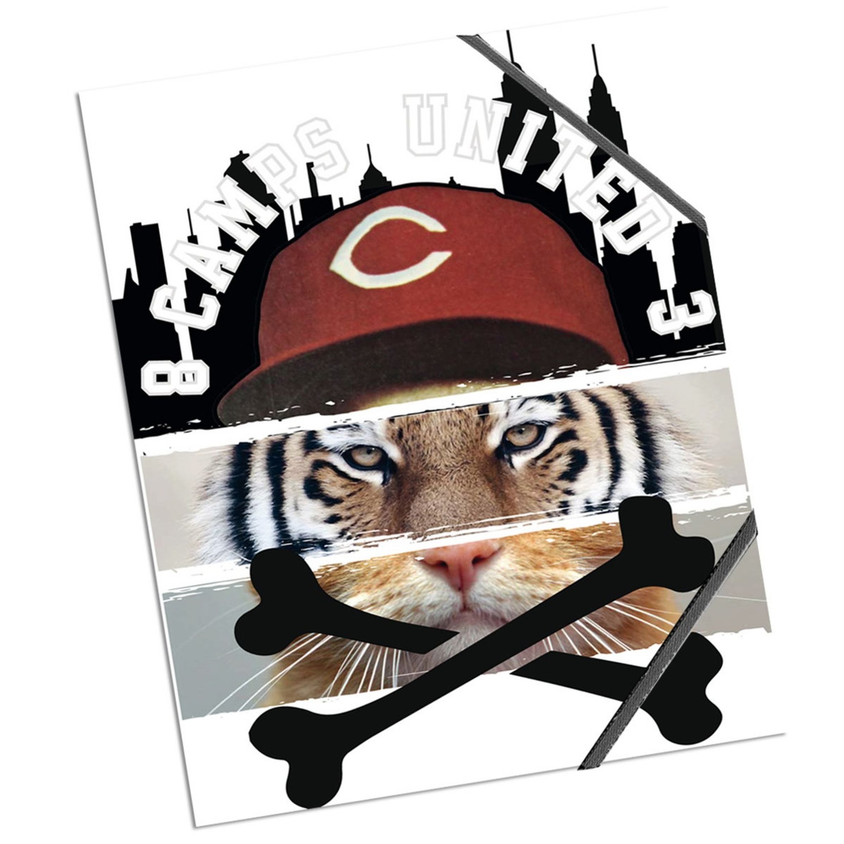 Chemise à élastiques 24x32cm 3 rabats Camps Sauvage - Tigre