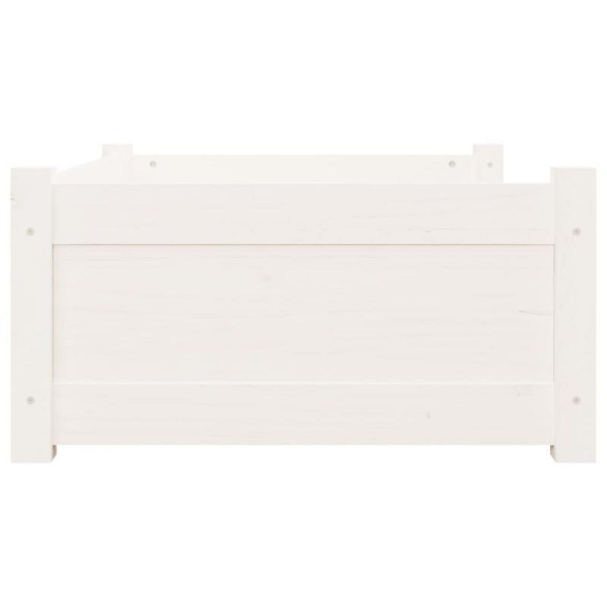 VIDAXL Lit pour chien Blanc 75,5x55,5x28 cm Bois de pin solide