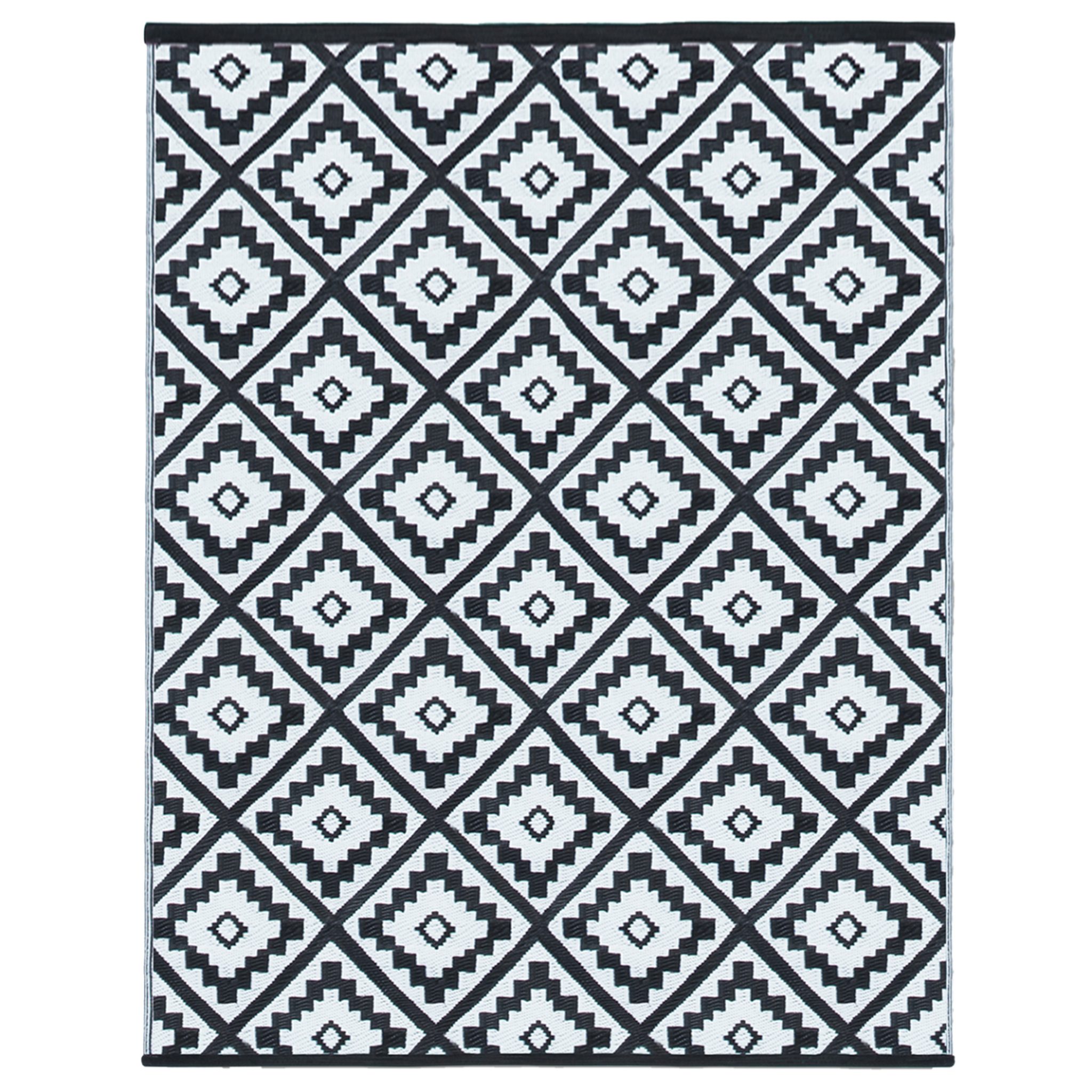 ID MARKET Tapis extérieur bahamas noir 160 x 260 cm