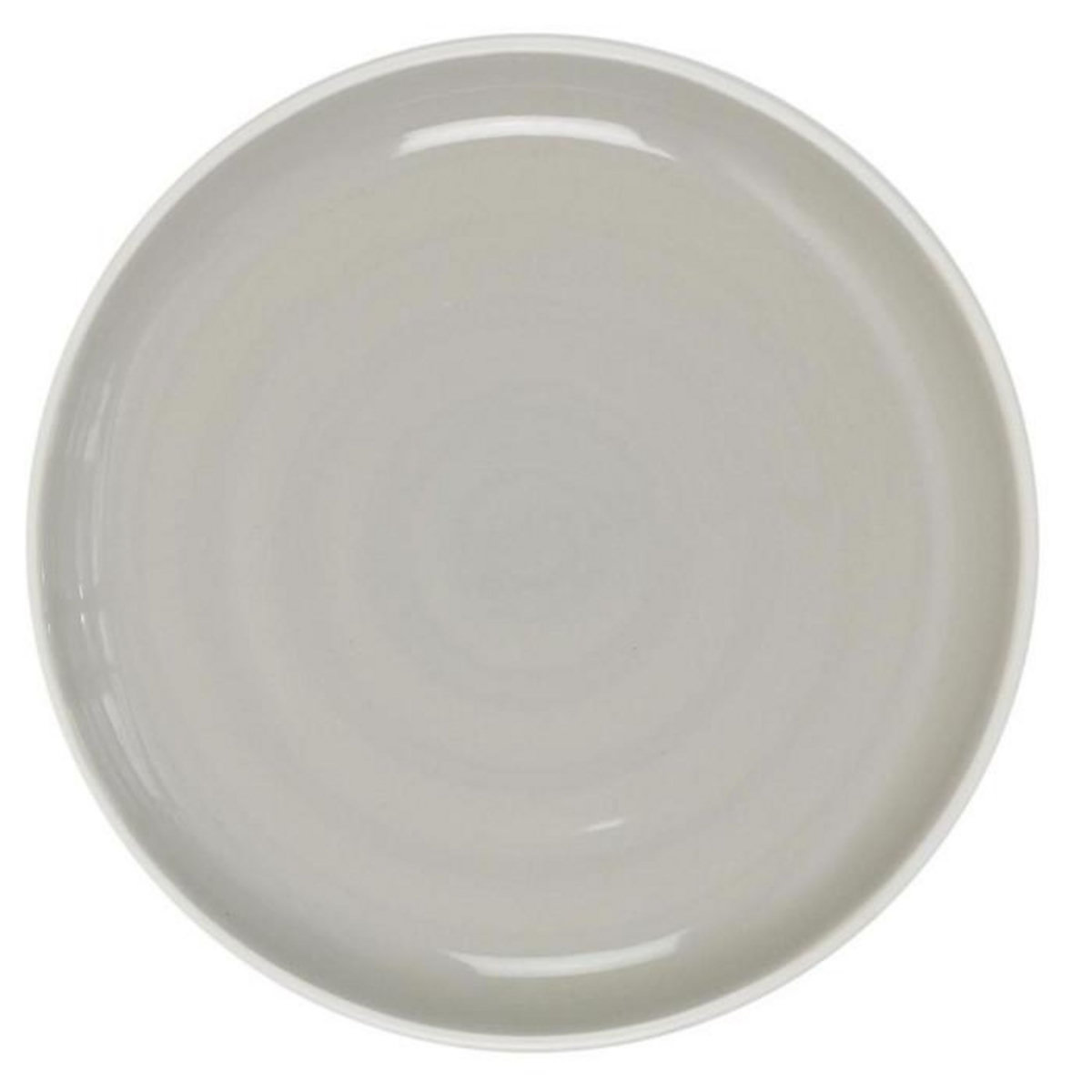 Paris Prix Lot de 6 Assiettes à Dessert  Bicolore Mania  20cm Gris