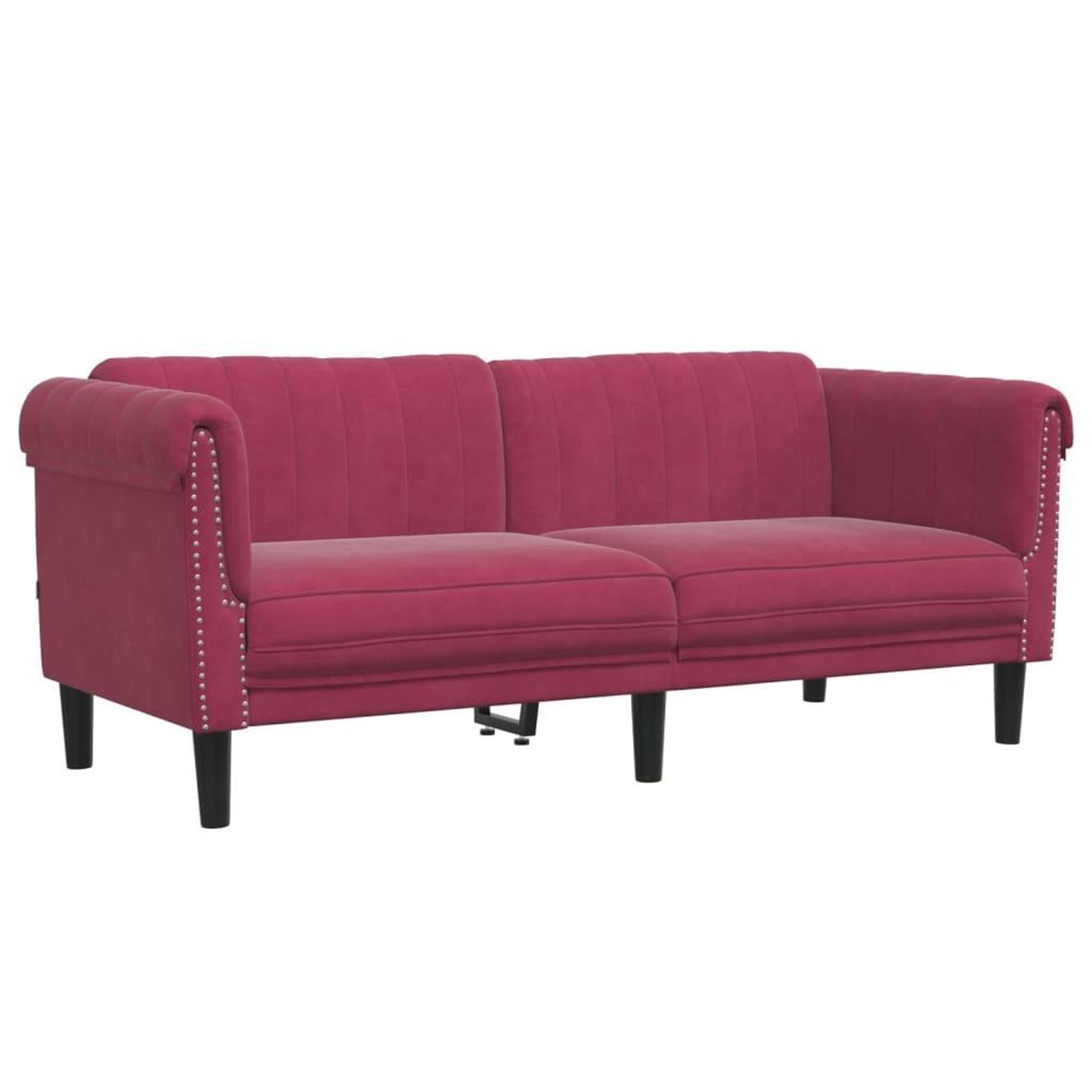 Voir la diapositive 4 : VIDAXL Ensemble de canapes 2 pcs rouge bordeaux velours