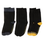 SERGE BLANCO x3 paires de chaussettes Noir/Gris Homme Serge Blanco ASS4. Coloris disponibles : Noir