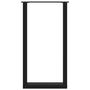 Voir la diapositive 5 : VIDAXL Pieds de table basse forme de U 2 pcs noir 50x(90-91) cm acier