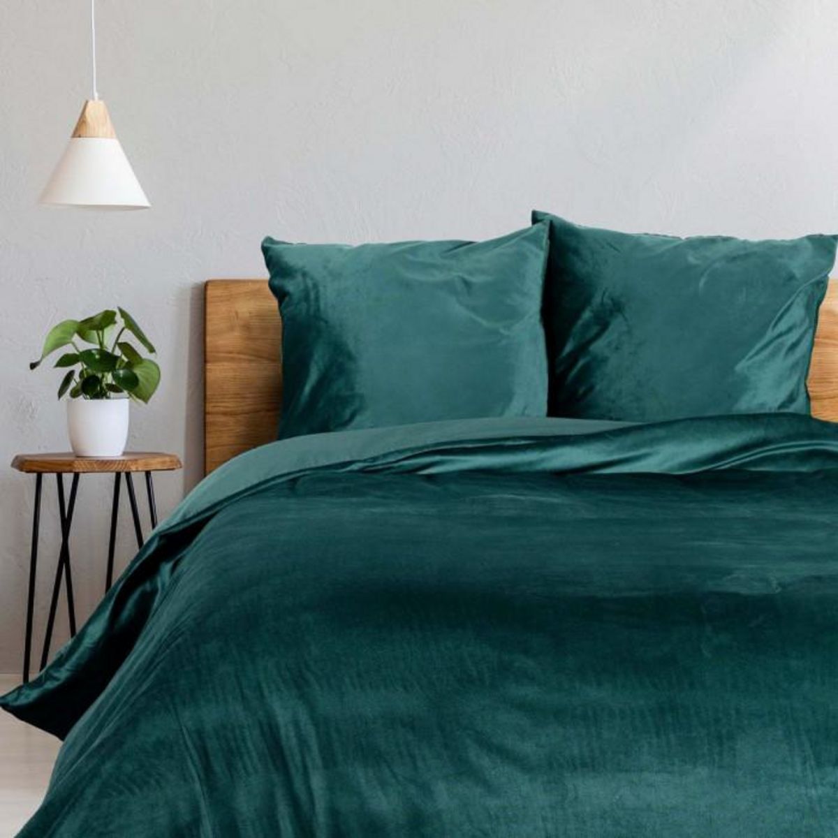 Paris Prix Parure de Lit 3 Pièces  Velina  240x220cm Emeraude