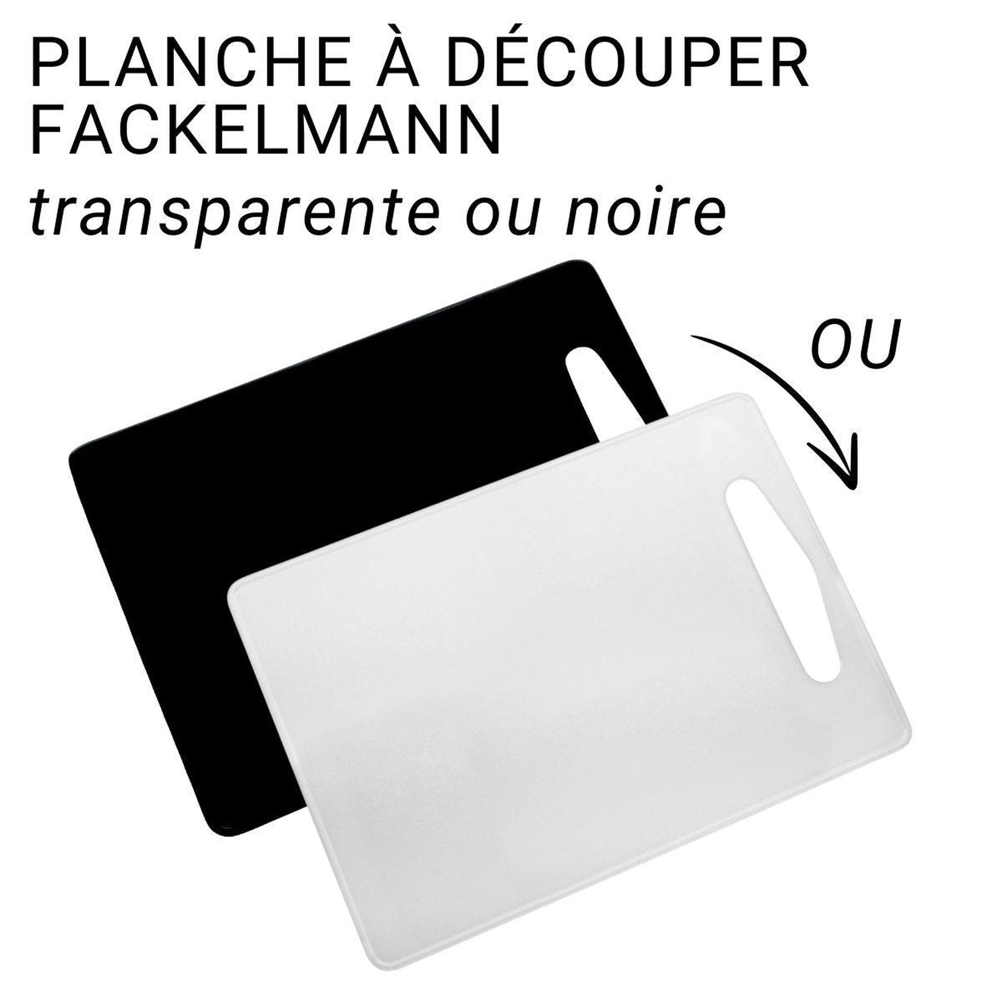 Voir la diapositive 2 : Fackelmann Planche à découper en plastique 34 x 24 cm fackelmann basic