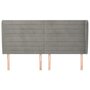 Voir la diapositive 3 : VIDAXL Tete de lit avec oreilles Gris clair 163x23x118/128 cm Velours