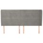 Voir la diapositive 3 : VIDAXL Tete de lit avec oreilles Gris clair 163x23x118/128 cm Velours