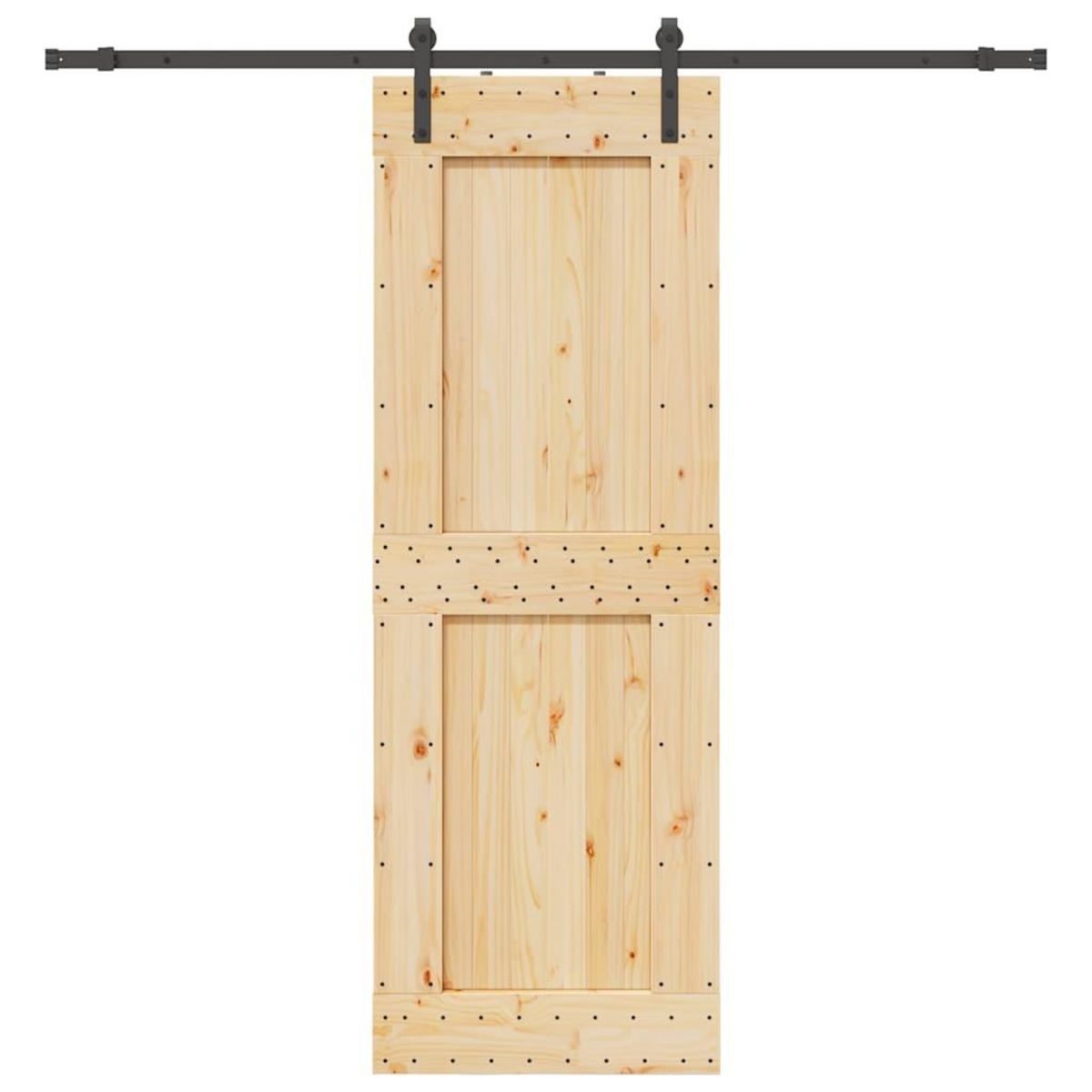 VIDAXL Porte coulissante et kit de quincaillerie 80x210 cm pin massif