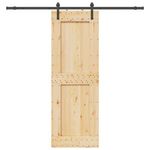 VIDAXL Porte coulissante et kit de quincaillerie 80x210 cm pin massif