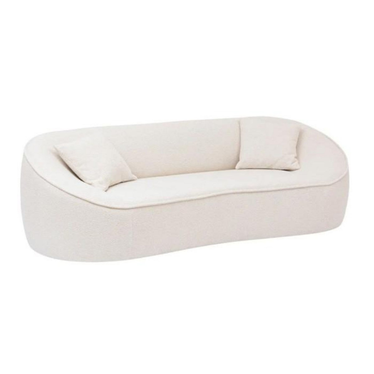 ATMOSPHERA Canapé 3 Places Bouclette  Ostuni  232cm Blanc