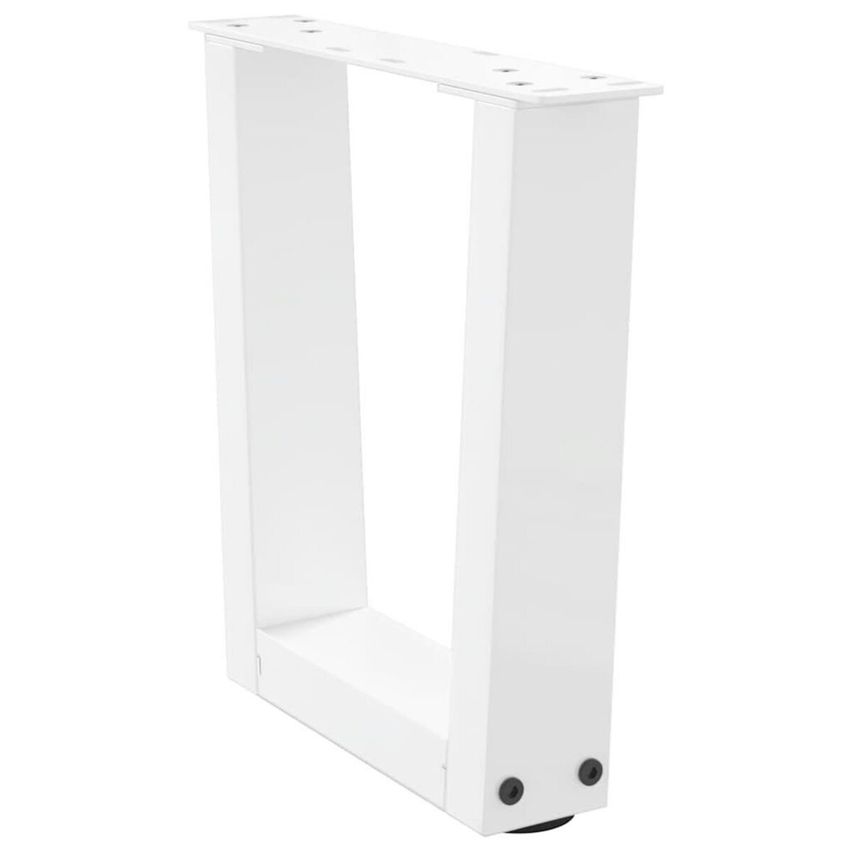 VIDAXL Pieds de table a manger forme V 2pcs blanc 40x(30-31,3)cm acier