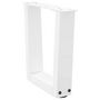 Voir la diapositive 4 : VIDAXL Pieds de table a manger forme V 2pcs blanc 40x(30-31,3)cm acier