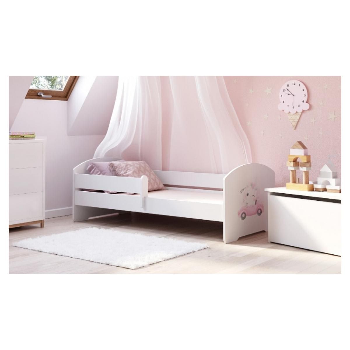 KOBI Lit enfant LUK BAR 140x70 Chat avec matelas