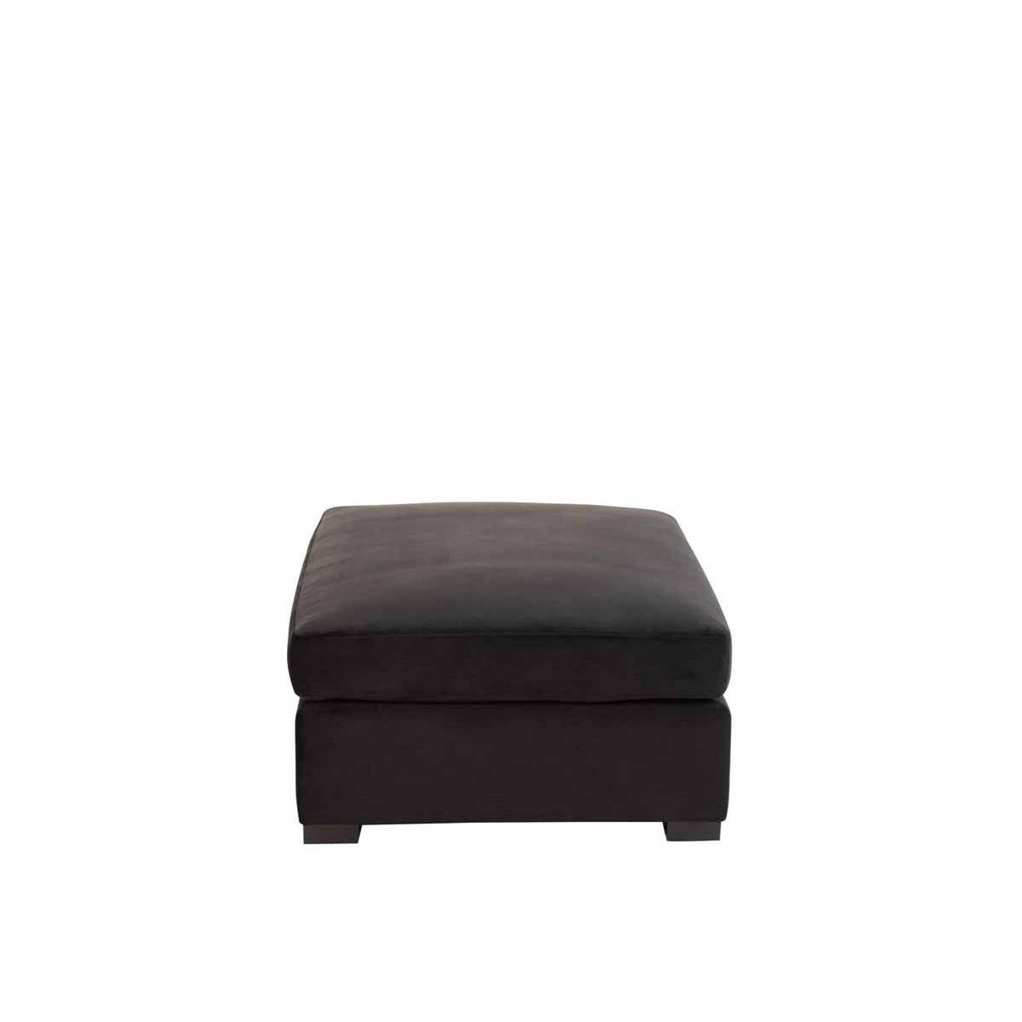 Voir la diapositive 3 : J-LINE Pouf en velours design  abosa  113cm noir
