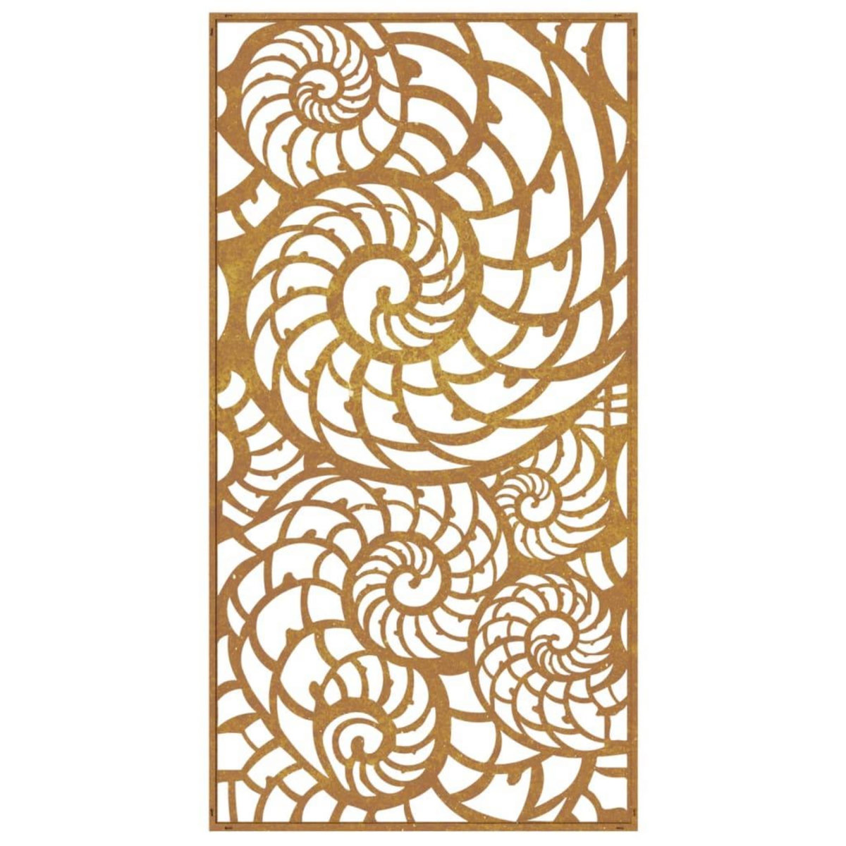 VIDAXL Decoration murale de jardin 105x55 cm acier corten design coque