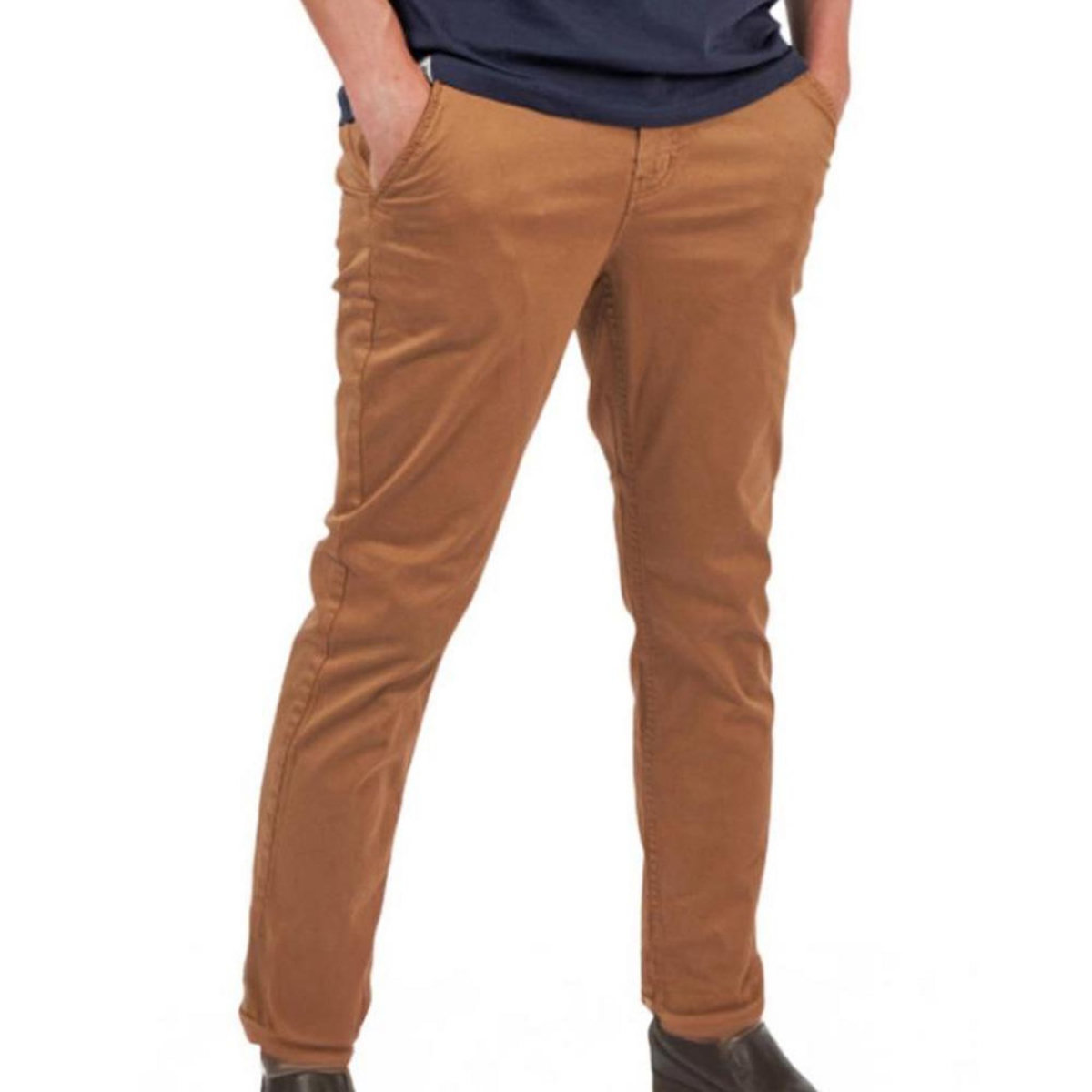 AMERICAN PEOPLE Chino Slim Camel Homme American People