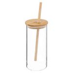 SECRET DE GOURMET Chope & Paille en Verre  Palm  40cl Transparent