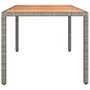 Voir la diapositive 4 : VIDAXL Table de jardin et dessus en bois Gris Resine tressee et acacia
